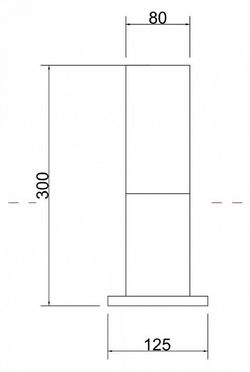 Наземный низкий светильник Maytoni Willis O418FL-01B