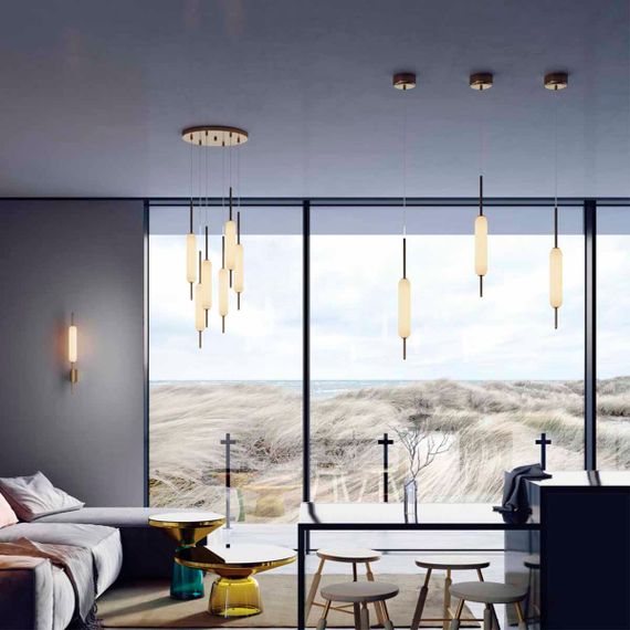 Подвесной светодиодный светильник Odeon Light Pendant Reeds 4794/12L