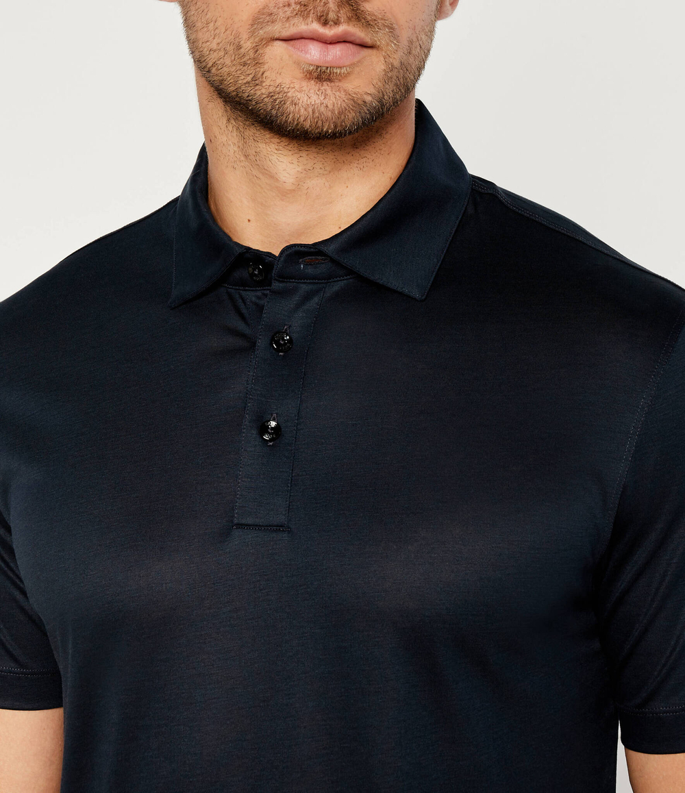 Поло Press 50 BOSS BLACK - темно-синий(50513657)