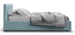 Белла Кровать+ПМ 140 Велюр Монолит аква