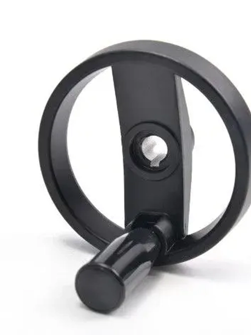 Маховик алюм 200х20х6мм (Dxdxb) с 2-мя спицами, цельнолитой, с откид ручкой