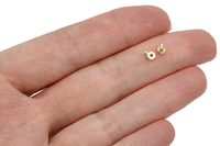 Кримп самозажимной 2в1, светлое золото (10 штук)