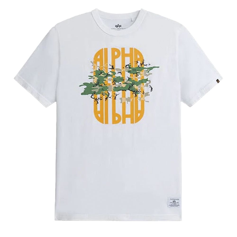 Футболка Alpha Industries Alpha Camo Tee Белая