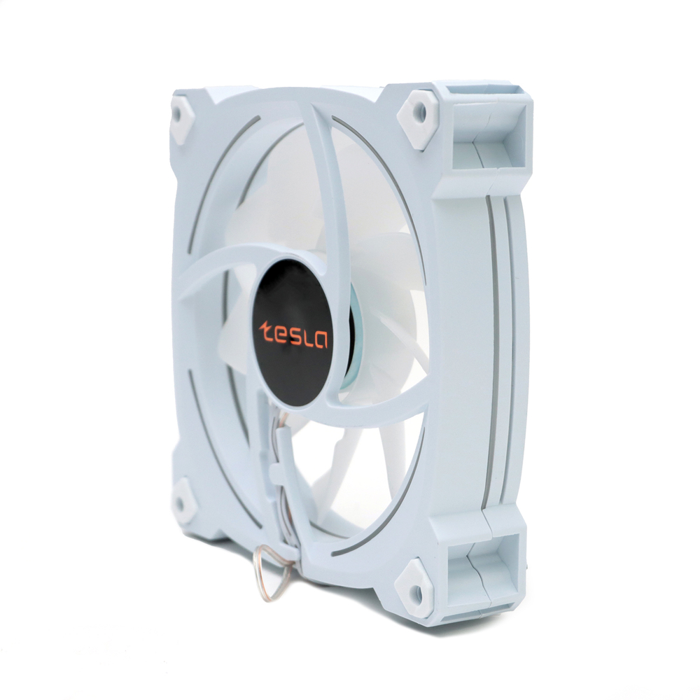 Набор из 3 вентиляторов TESLA RGB120 CW3, 120мм, 1200rpm, 3-pin+Molex, белый/Ice Blue, 38CFM, 21дБ (TSL-120-CW3)