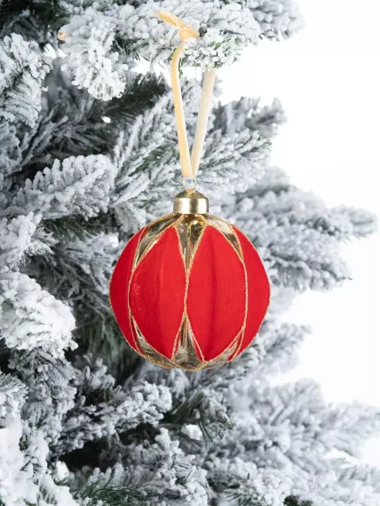 Винтажный стеклянный шар Ришелье 8 см., 1 шт., Karlsbach (13235)