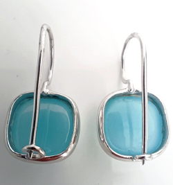 Серьги Эстерелла, серебро, проба 925, родированные, с кварцем/Ф