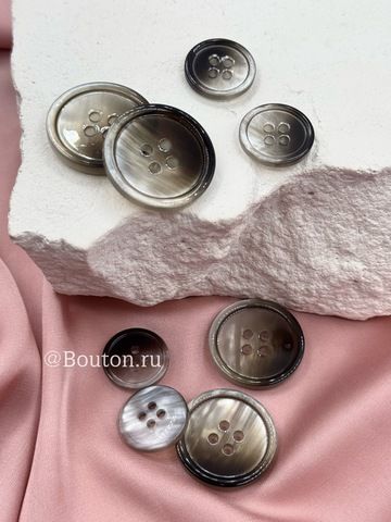Пуговицы на прокол с градиентом коричневые