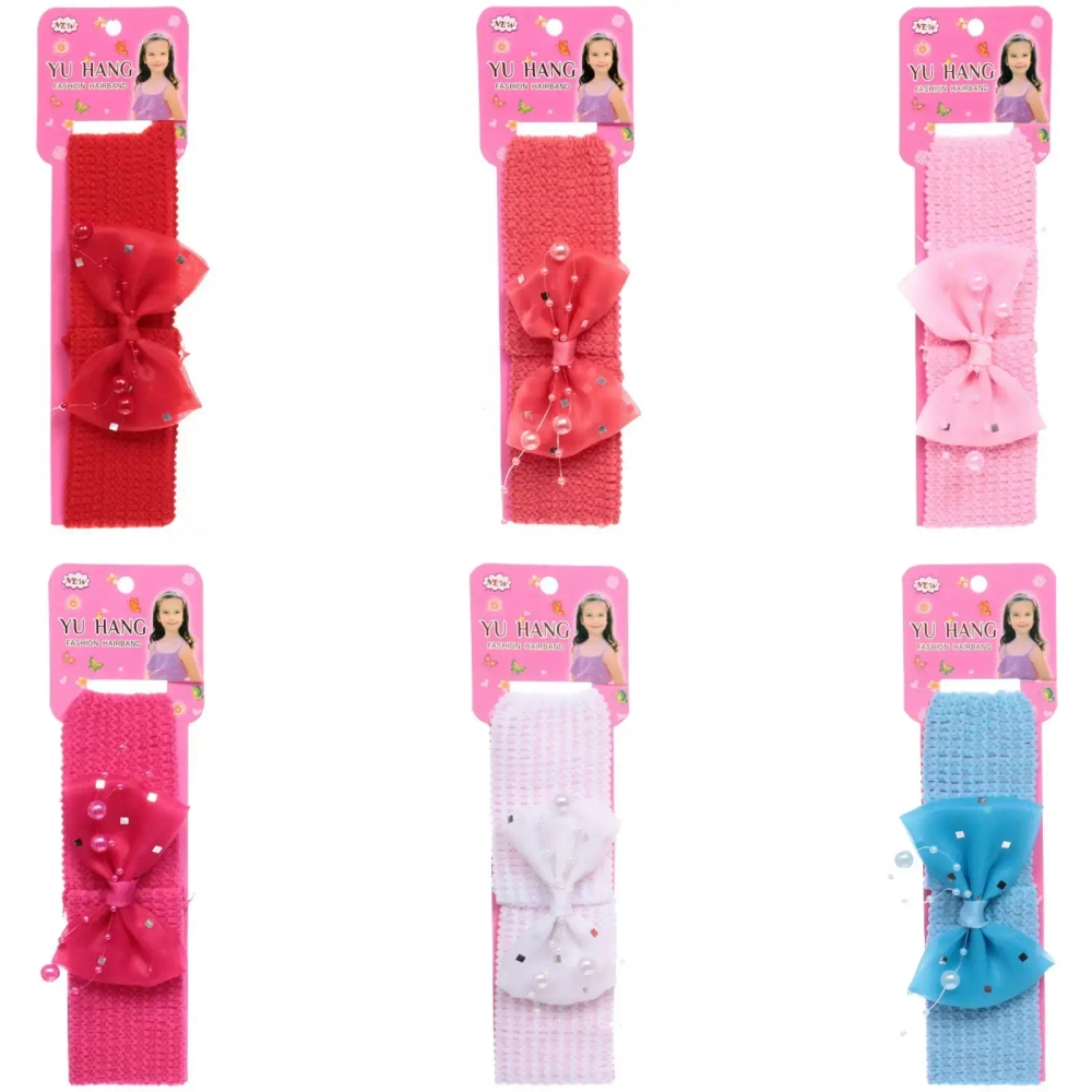 Повязка на голову детская на блистере «Little Krasa - Эшли», 6 цветов, 3,5*17 см