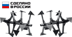 ЗУБР Ф-1, НЕХ 23, фрезы гусиные лапки для мотоблоков (707108-1)