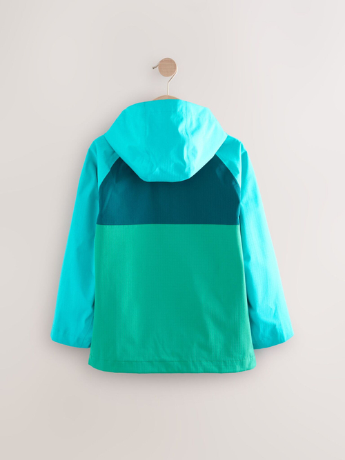 Куртка непромокаемая с капюшоном для мальчика Next E82-312, Зеленый, Синий, Голубой