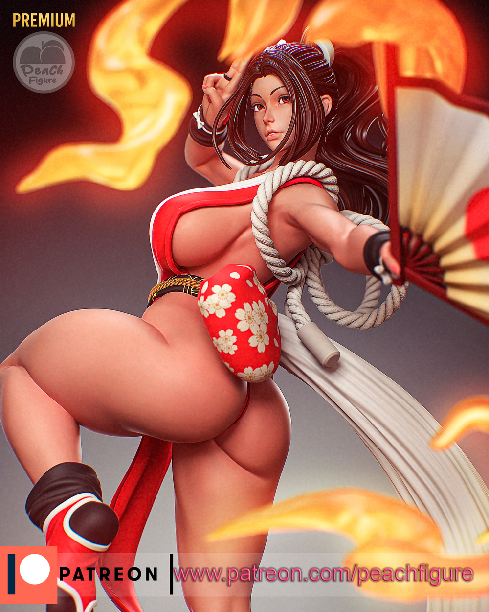 Май Сирануй Король бойцов Фатальная ярость Mai Shiranui King of Fighters Fatal Fury Фигурка