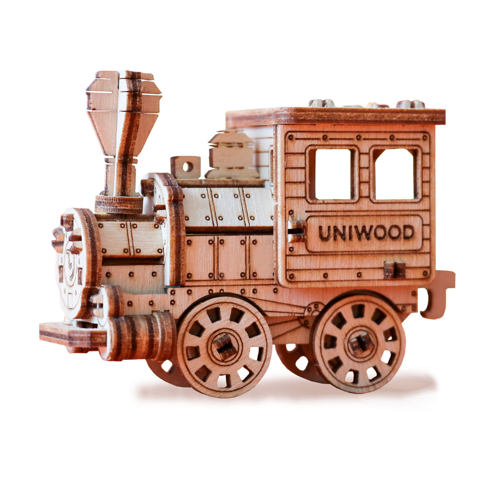 Деревянный конструктор UNIWOOD Набор "Поезд"