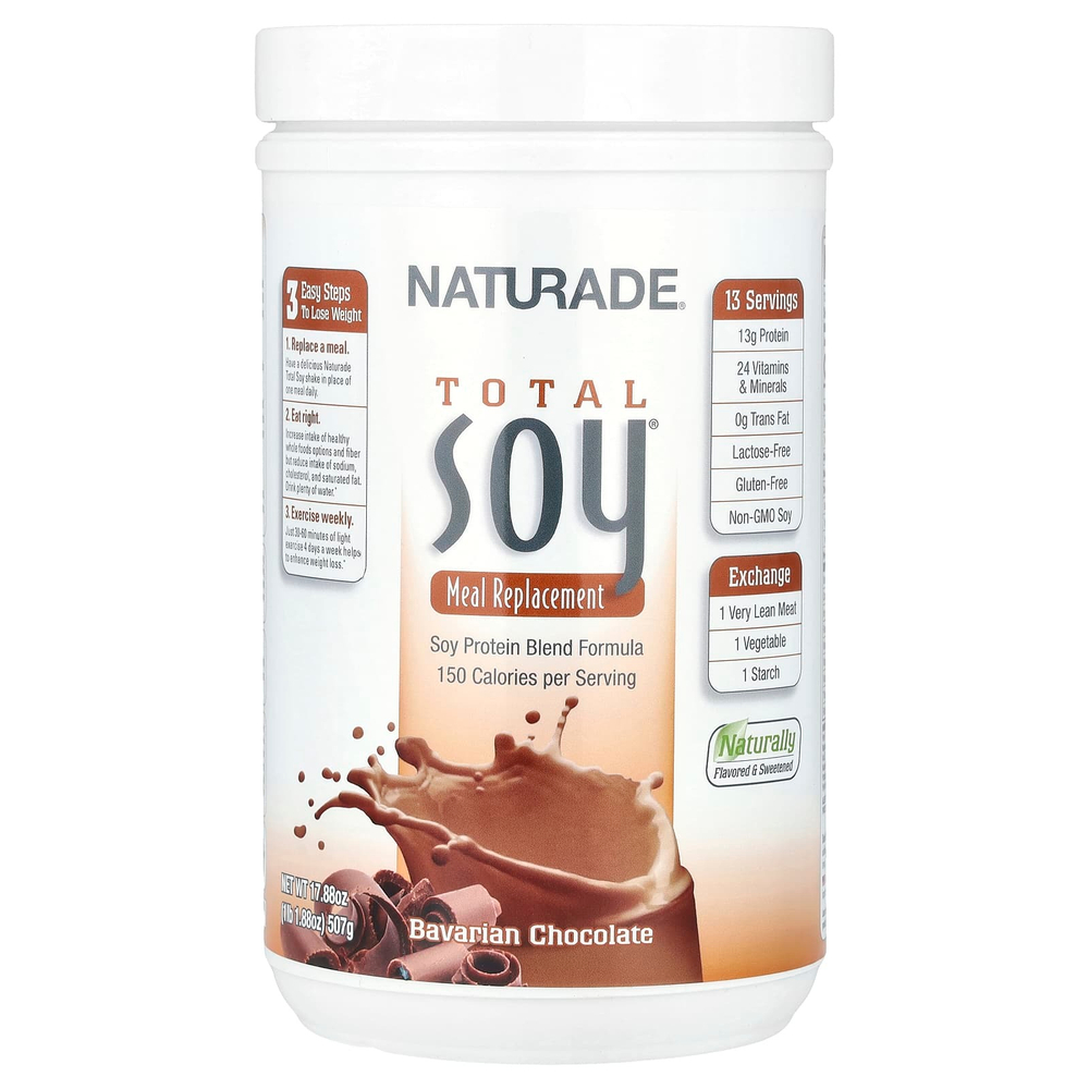 Naturade, Total Soy®, заменитель еды, баварский шоколад, 507 г (1 фунт 1,88 унции)
