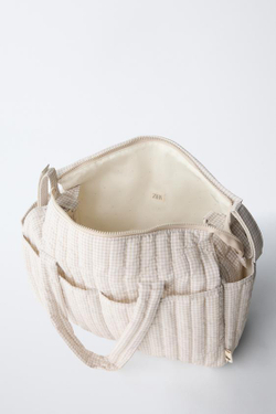 ZARA НАБОР СУМОК ДЛЯ МАМ «ВИШИ», БЕЛЫЙ