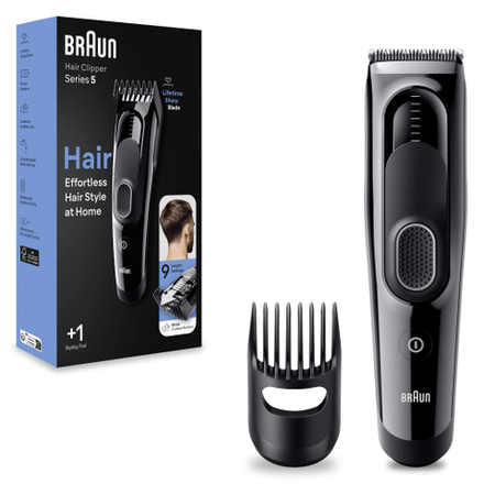 Машинка для стрижки волос Braun HC5310 с 1 гребнем черный тип 5427
