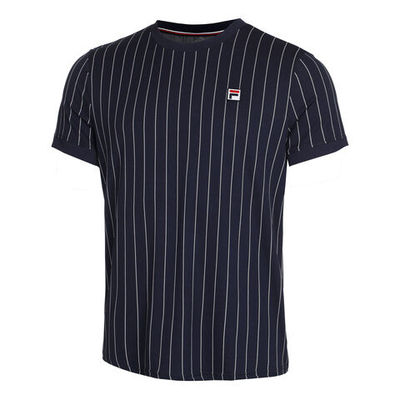 Мужское теннисное поло Fila Stripes T-Shirt Men - Dark Blue, White