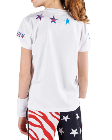 Детская теннисная футболка Hydrogen Star Tech T-Shirt - white/blue
