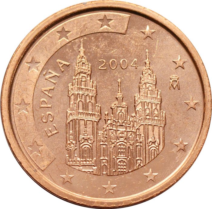 2 евроцента 2004 Испания (2 euro cent)