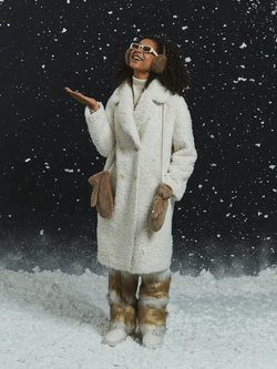 Шуба чебурашка тедди, жемчужная, Северина