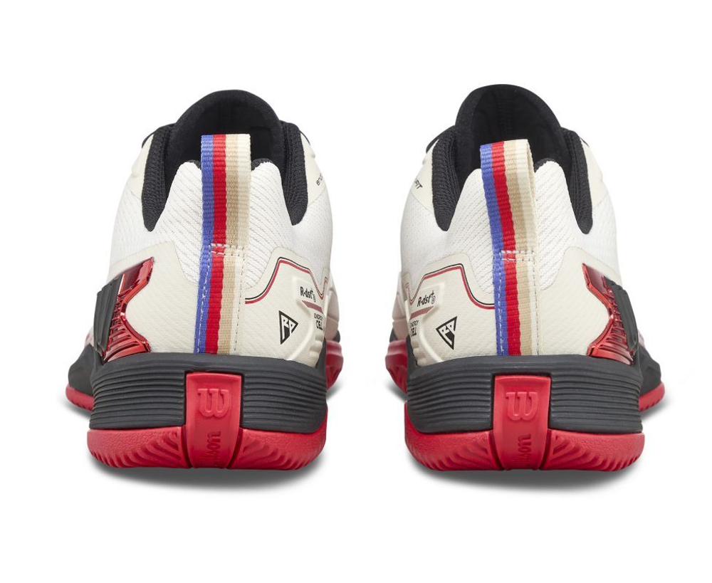 Мужские кроссовки теннисные Wilson Rush Pro 4.5 - tofu/infrared/black