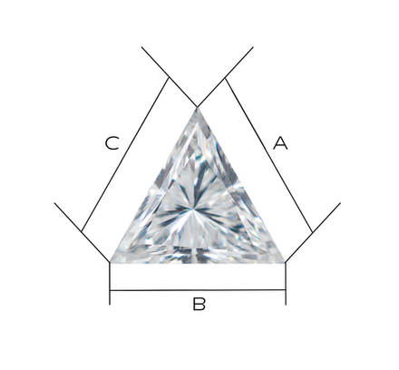 Лабораторно-выращенный бриллиант треугольник (пара) 0.660 ct