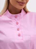 медицинская рубашка блузка для медиков розовая