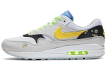 Nike Air Max 1 little Daisy sports comfortable shock absorption non-slip low-cut casual running shoes men's gray white yellow