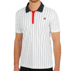 Мужское теннисное поло Fila Stripes Polo Men - White, Dark Blue