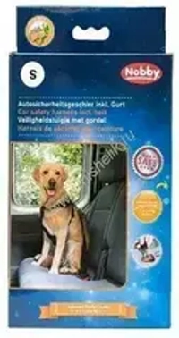 Nobby Ремень безопасности для собак, нейлон, черный, 15-58х16-73 см