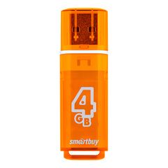 Флешка 4 GB USB 2.0 SmartBuy Glossy (Оранжевый)