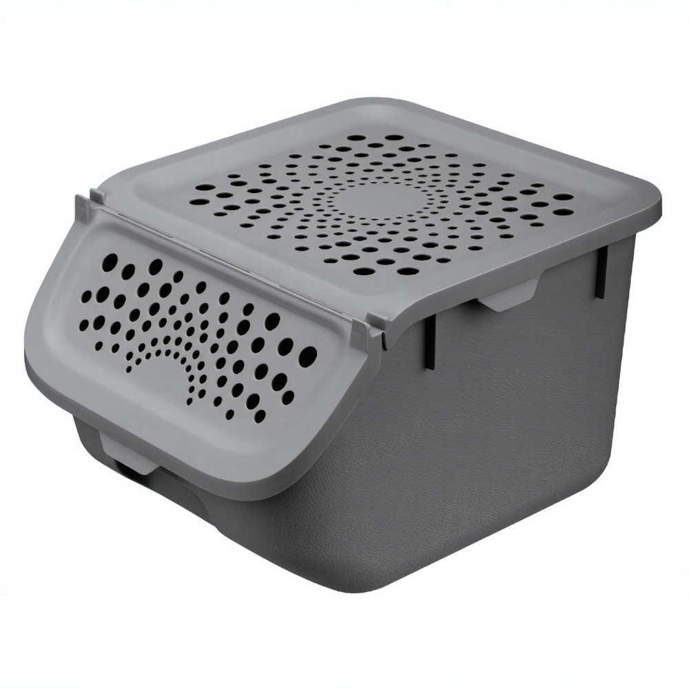 Контейнер для овощей 7,8л, 275х240х175 мм (серый)