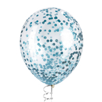 Конфетти фольга Круг, Голубой, Хром, 1 см, 50 г ВВ