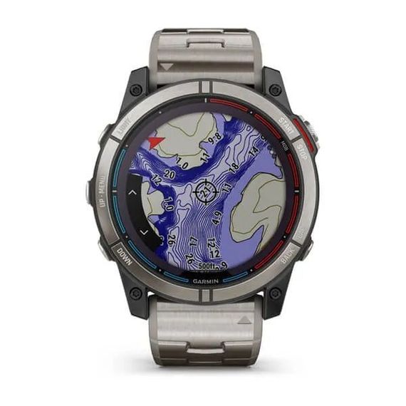 Garmin QUATIX 7X Sapphire Solar титановый с серебристым титановым браслетом