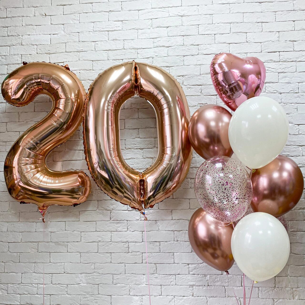Композиция из воздушных шаров "20лет"
