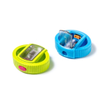 Точилка пластиковая Yalong, 1 отверстие, фигурная, с контейнером, цвет ассорти, картонная упаковка