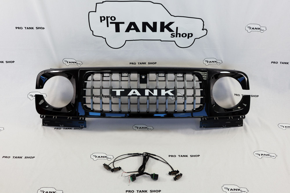 TANK 300 Решетка радиатора (ЧЕРНАЯ) с габаритами