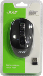 Acer Wireless Optical Mouse OMR070  <ZL.MCEEE.00D>  (RTL) USB 6btn+Roll