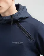 Худи We Don’t Care Diagonal Zip Hoodie Navy