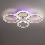 8017/60CL LEDIO LN25 белый/прозрачный металл/акрилл Потолочный светильник c подсв. осн. LED 60W 220V 3000-6000K MOLLY