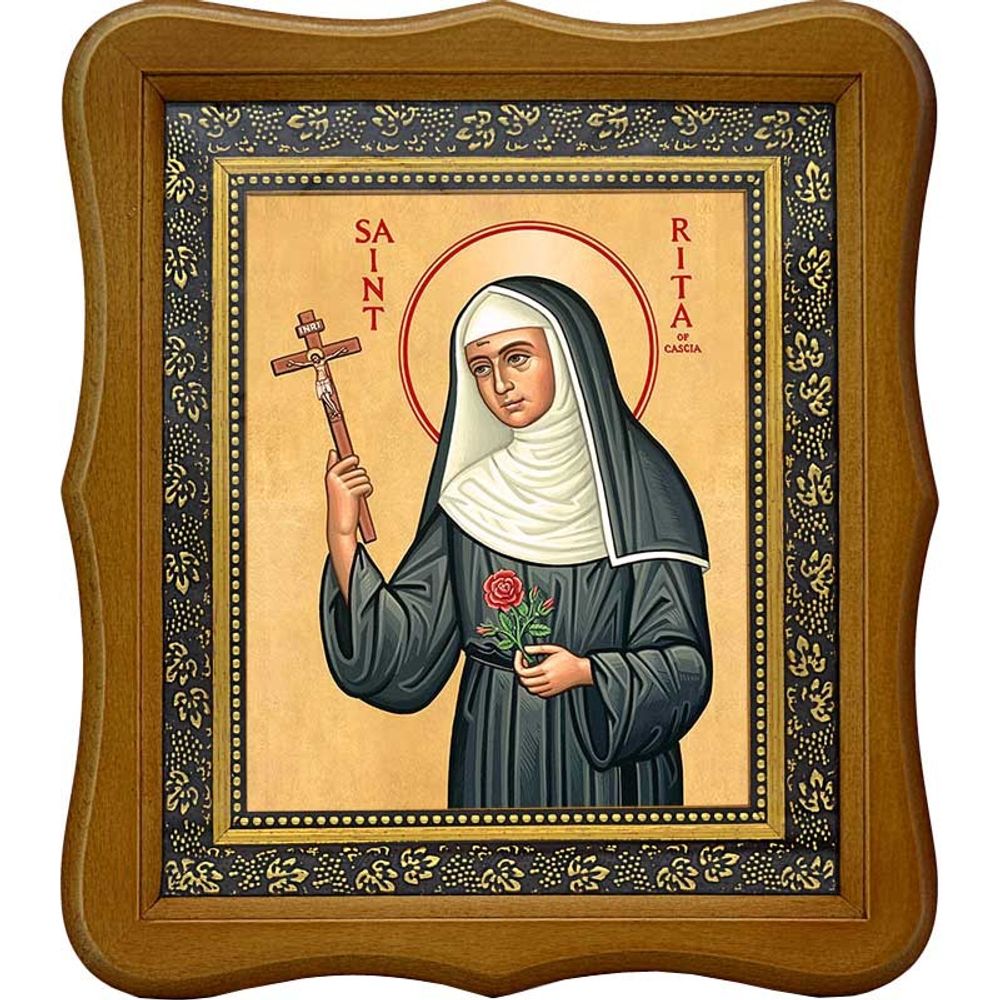 Святая Рита Кашийская. Икона на холсте.