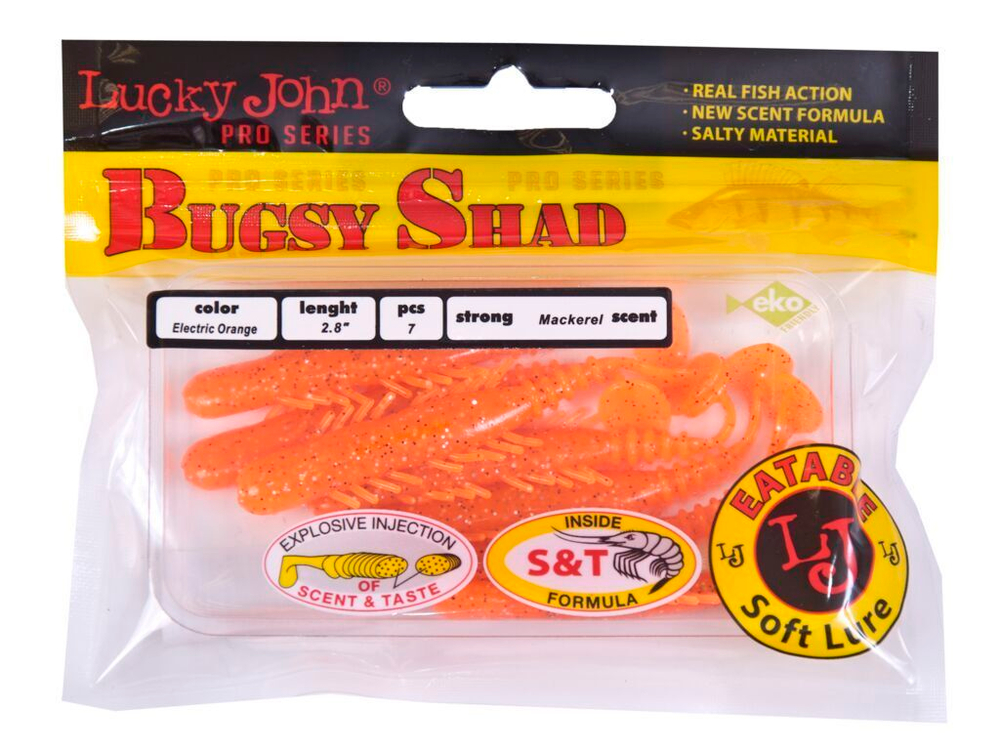 Мягкая приманка Lucky John BUGSY SHAD 3.9" (100 мм), цвет 036, 5шт.