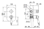 Смеситель 4-х позиционный Migliore Oxford ML.OXF-6332.BI золото