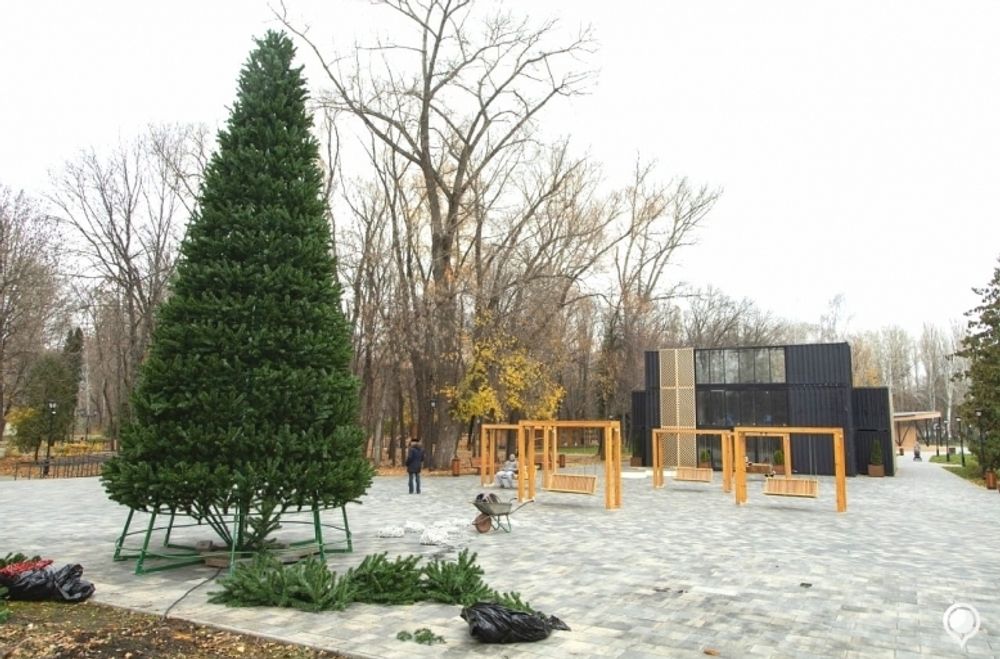 Уличная елка каркасная "Уральская" (пвх) 23 м