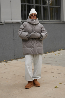 Пуховик COLD SEASON, пепельный