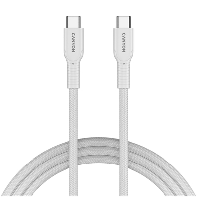 CANYON cable OnWire 60CL C-C 60W COLOR Braided 1m White