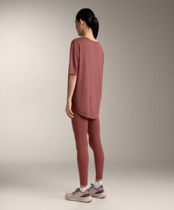 Oysho Футболка из модала с короткими рукавами, линялый махагон