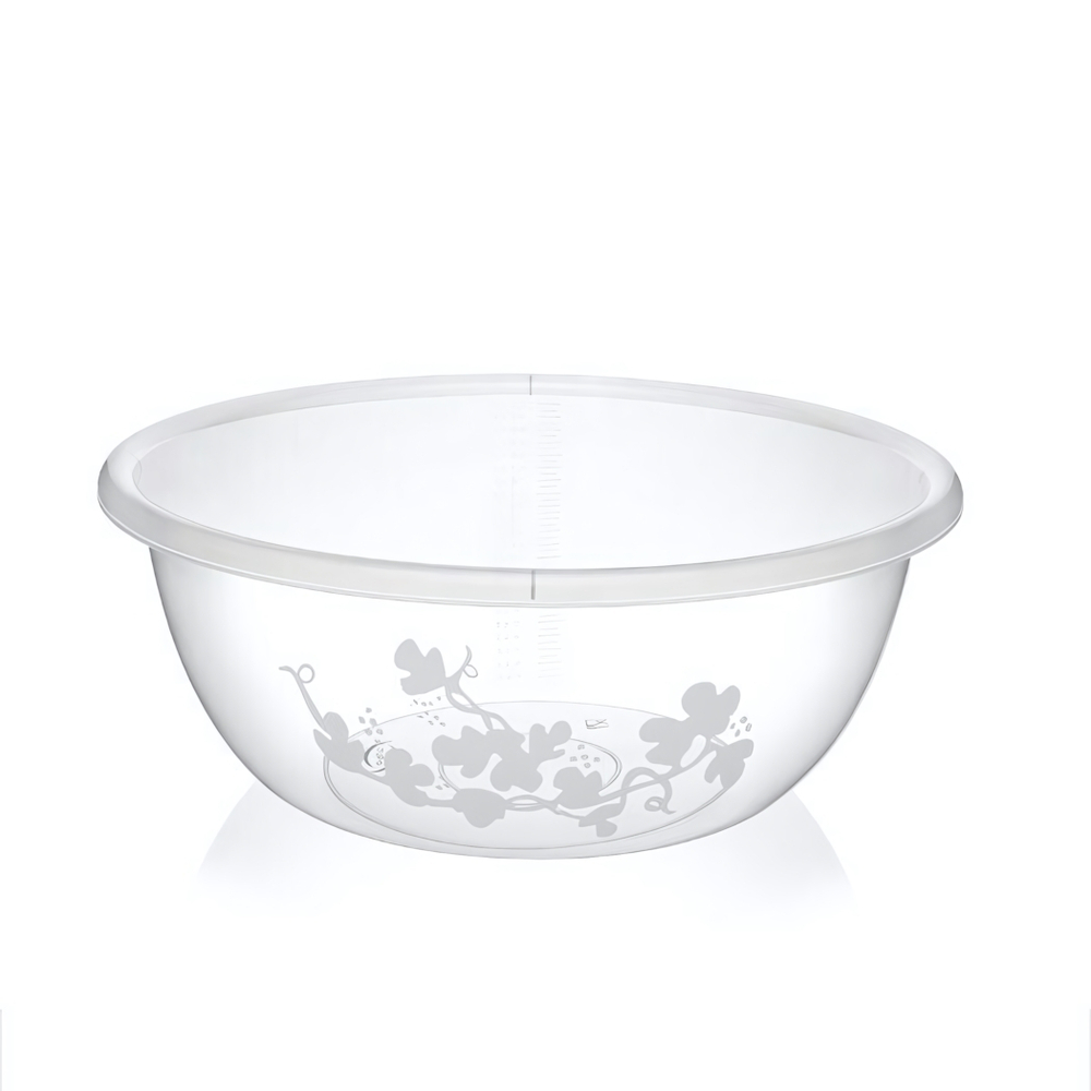 Таз "Изобилие" 6 л мерный прозрачный с крышкой цвет в ассортименте