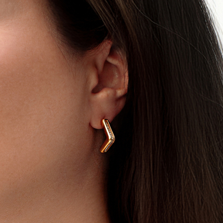 Серьги Fiore Luna Crystal A2410SW-E01.2 BW/G