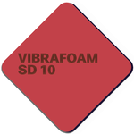 Виброизоляция полиуретановая Vibrafoam SD 10 2000х500х12,5 мм красная