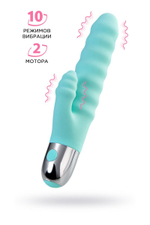 ToyFa Flovetta Flax – рельефный вибратор с клиторальным стимулятором, 17,5 см